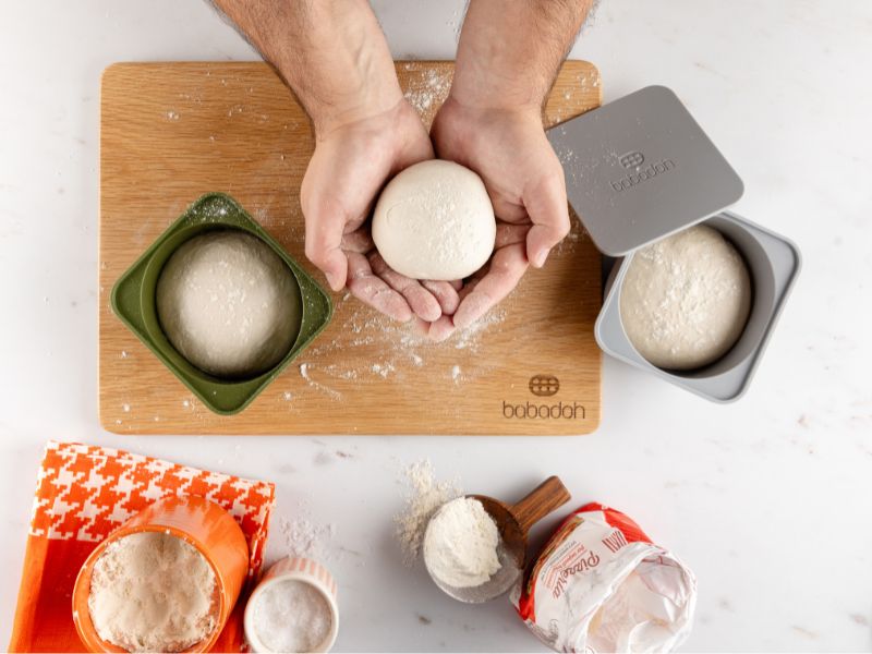 Proofing pizza dough in Babadoh 